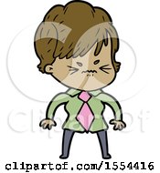 Cartoon Frustrated Woman