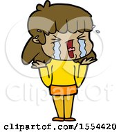 Cartoon Woman In Tears