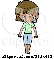 Cartoon Woman Crying