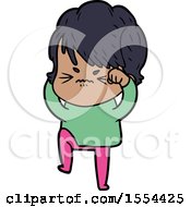 Cartoon Frustrated Woman