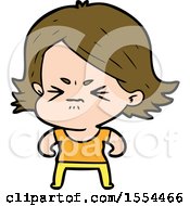 Cartoon Angry Girl