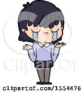 Cartoon Woman Crying