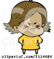 Cartoon Angry Girl