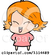 Happy Cartoon Girl