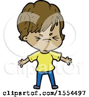 Cartoon Frustrated Woman