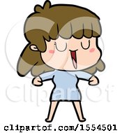 Cartoon Woman Laughing