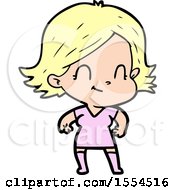 Cartoon Friendly Girl