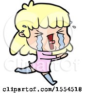 Cartoon Woman In Tears