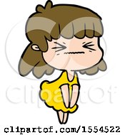 Cartoon Angry Girl