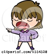 Cartoon Woman Talking Loudly