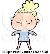 Cartoon Calm Woman