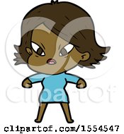 Cartoon Stressed Woman