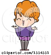 Cartoon Laughing Woman