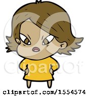 Cartoon Stressed Woman