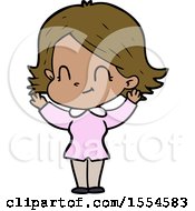 Cartoon Friendly Girl