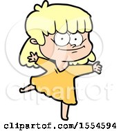 Cartoon Smiling Woman