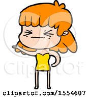 Cartoon Angry Girl