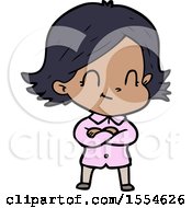 Cartoon Friendly Girl