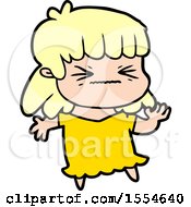 Cartoon Angry Girl