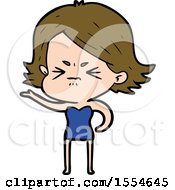 Cartoon Angry Girl