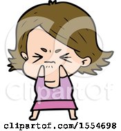 Cartoon Angry Woman