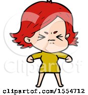 Cartoon Angry Girl