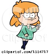 Cartoon Smiling Woman