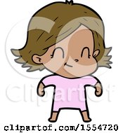 Cartoon Friendly Girl