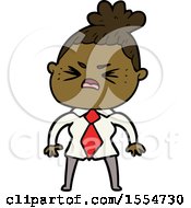 Cartoon Angry Woman