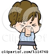 Cartoon Frustrated Woman