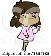 Cartoon Angry Girl