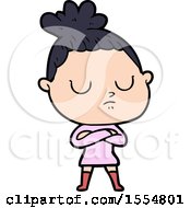 Cartoon Calm Woman