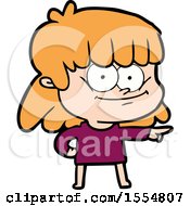 Cartoon Girl Smiling