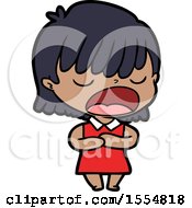 Cartoon Woman Talking Loudly