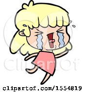 Cartoon Woman In Tears