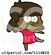 Cartoon Smiling Woman