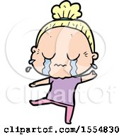 Cartoon Crying Old Lady