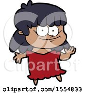 Cartoon Smiling Woman