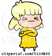 Cartoon Angry Girl