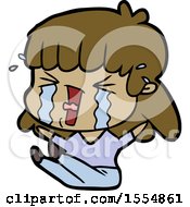 Cartoon Woman In Tears