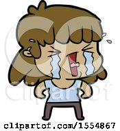 Cartoon Woman In Tears