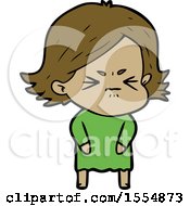 Cartoon Angry Girl