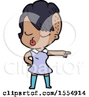 Cartoon Pretty Hipster Girl