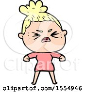 Cartoon Angry Woman