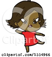 Cartoon Stressed Woman