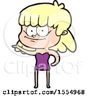 Cartoon Smiling Woman