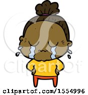 Cartoon Crying Old Lady