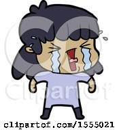 Cartoon Woman In Tears