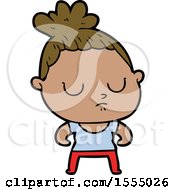 Cartoon Calm Woman