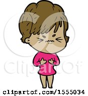 Cartoon Frustrated Woman